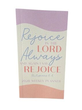Rejoice in the Lord Always 2026 Weekly Layout Pocket Planner NWT